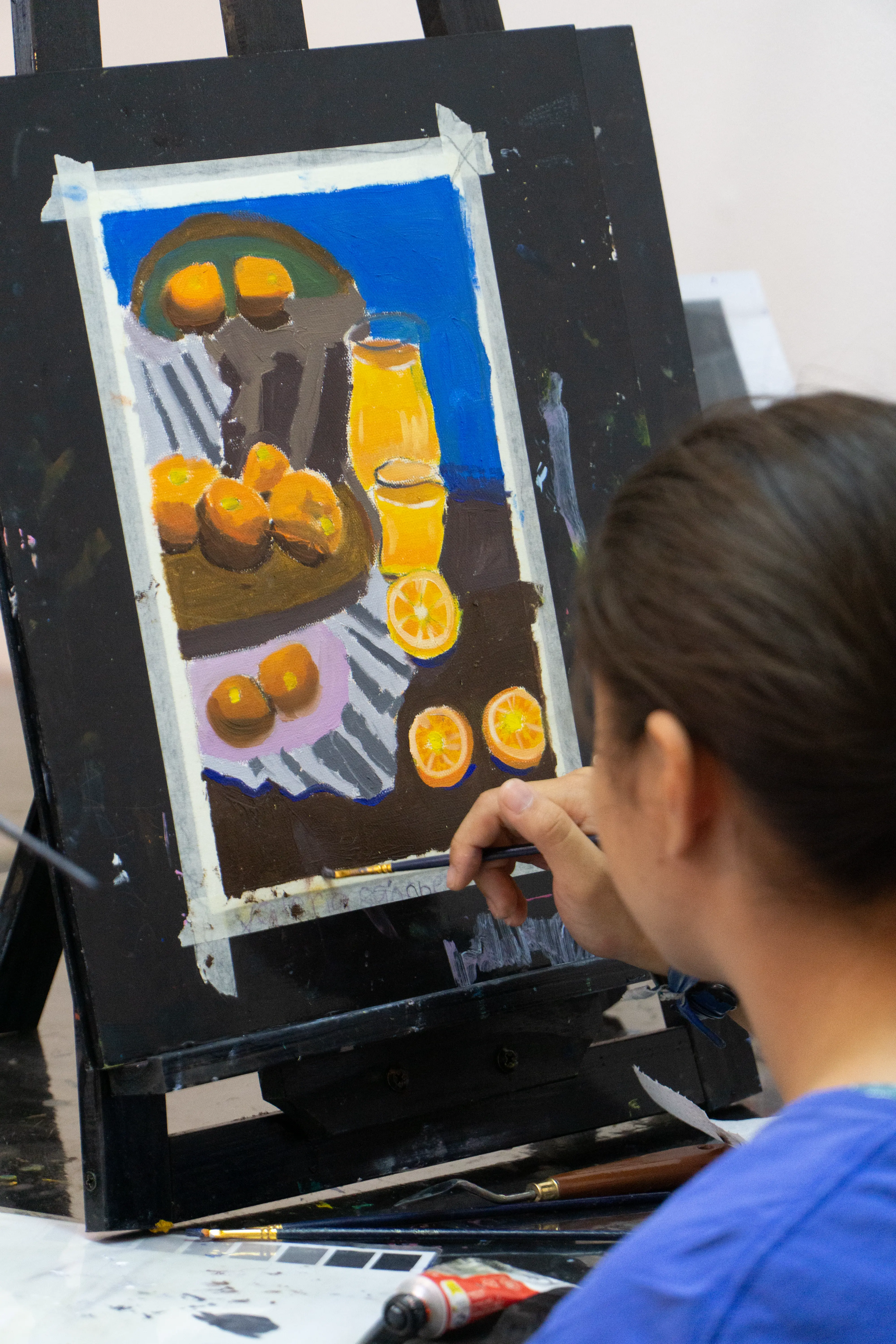 Clases de acuarela y óleo para niños en academia de arte SAOA, Las Condes Santiago